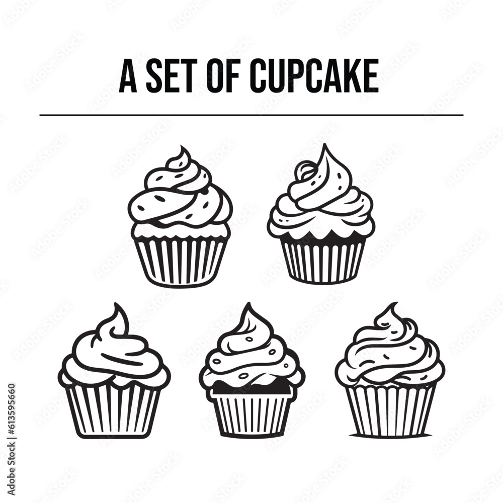 set of cupcakes set of cupcakes
