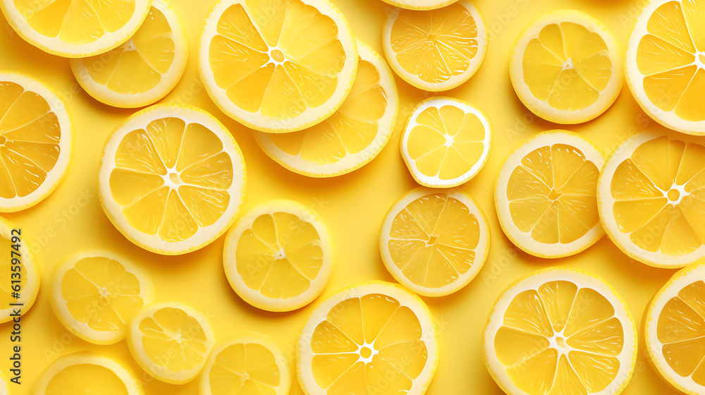 lemon slices on a yellow background
lemon slices on a yellow background