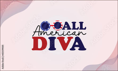 All american diva SVG T-shirt Design