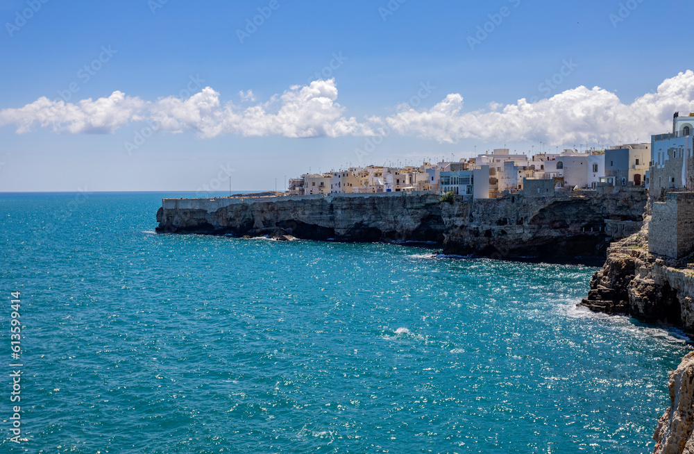 View of Polignano a Mare, province of Bari, Puglia, Italy