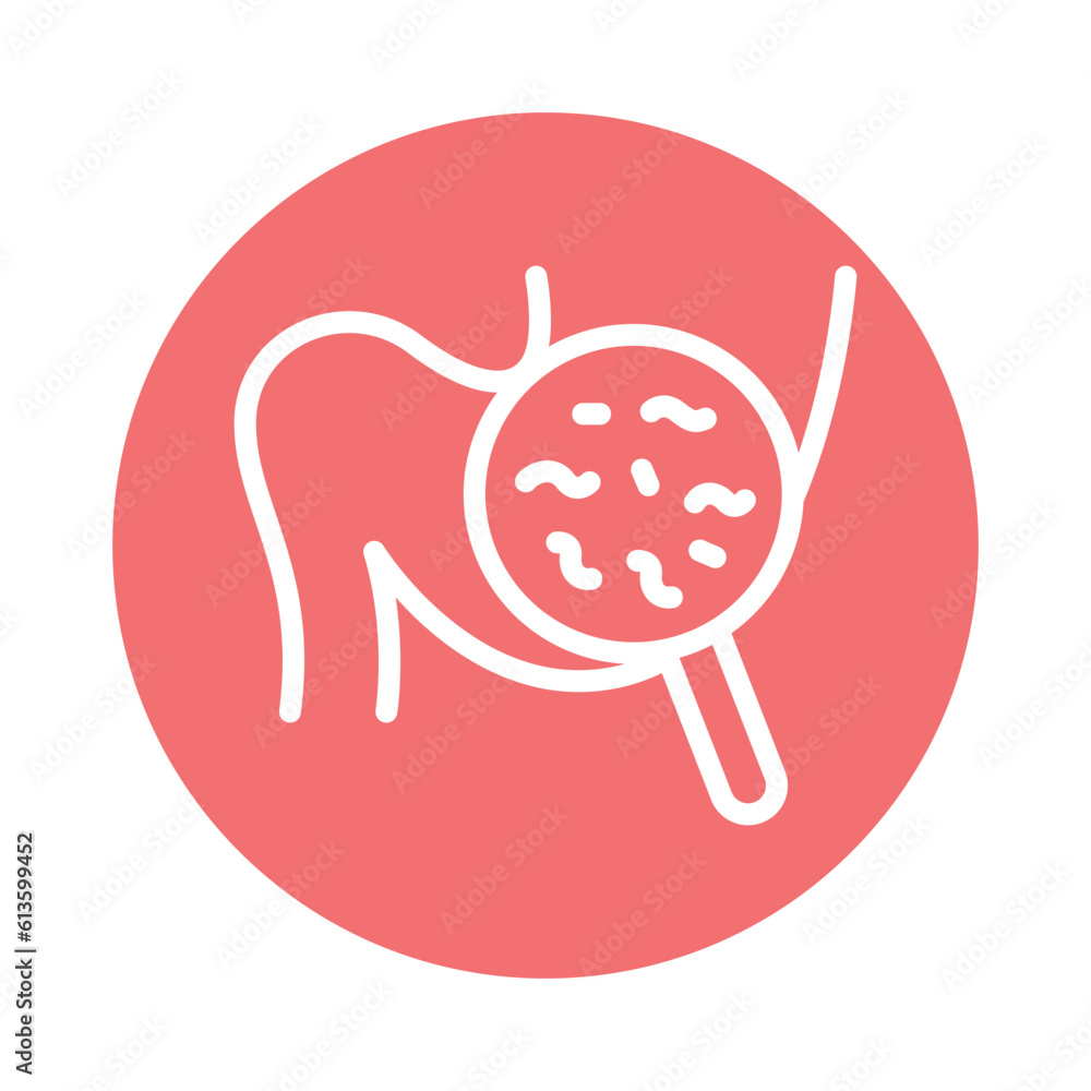 Dysbiosis line icon. Isolated vector element. Dysbiosis line icon. Isolated vector element.