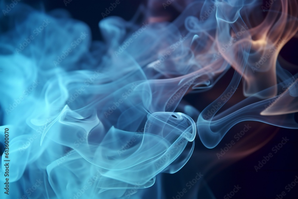 Organic fluid smoke flow background, sharp focus, shallow dof Generative AI