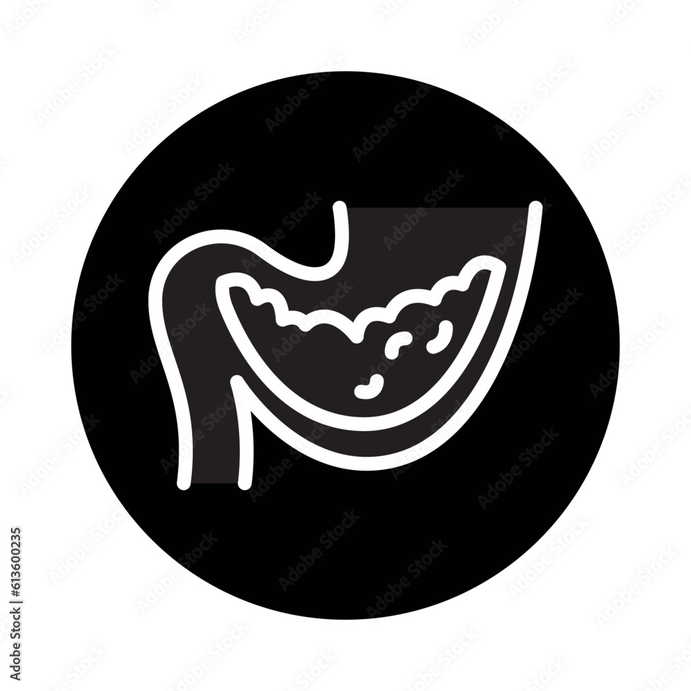 Gastroparesis line icon. Isolated vector element. Gastroparesis line icon. Isolated vector element.