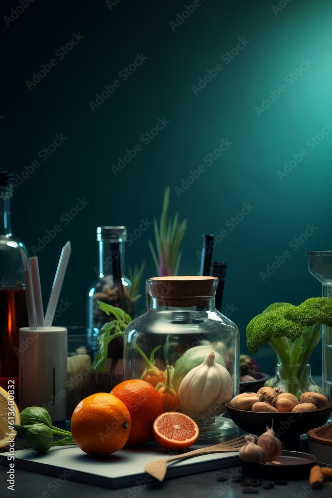 Health products with copyspace. Generative AI Health products with copyspace. Generative AI