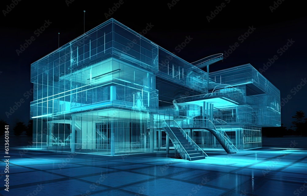 architectural rendering showcasing the beauty of modern architecture ...