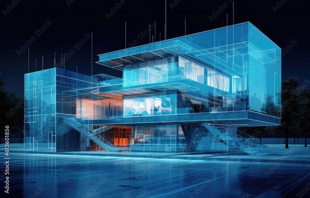 architectural rendering showcasing the beauty of modern architecture ...