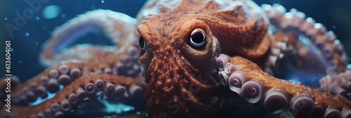 Portrait of an octopus. Generative AI