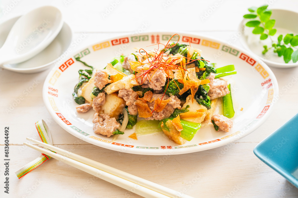 挽肉と厚揚げ入り野菜炒め 挽肉と厚揚げ入り野菜炒め