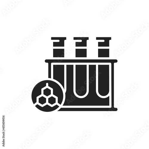 Measuring hormone levels line icon. Isolated vector element.