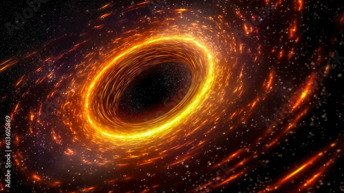 fantasy black hole in galaxy, made with Generative AI