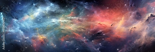 ainbow-colored nebula, where countless stars twinkle in the vastness of the universe