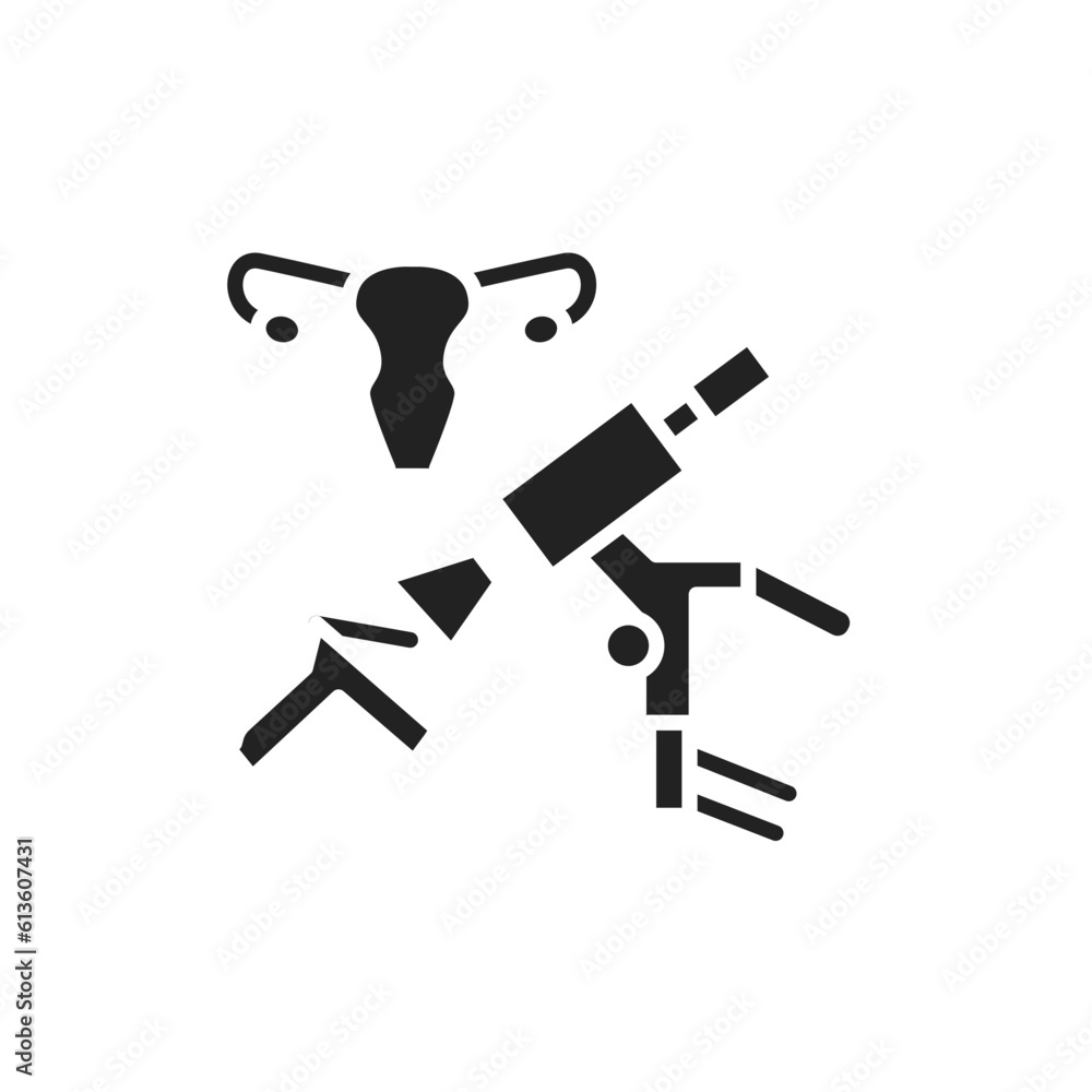 Colposcopy line icon. Outline pictogram for web page.