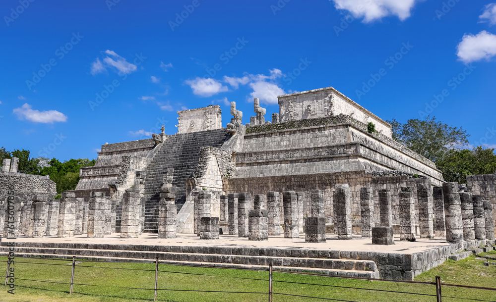 UNESCO world heritage site Chichen-Itza ruins located in Yucatan peninsula, Mexico, is one of the seven modern world wonders.