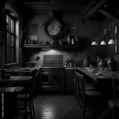 rustic Italian kitchen photography, generative ai