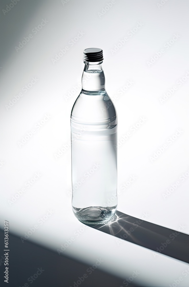 water bottles isolated created with Generative AI technology. water bottles isolated created with Generative AI technology.