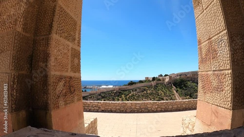 Cityscape and Alcazaba fortress in Almeria, Spain on March 19, 2023