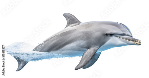 Dolphin isolated on the transparent background PNG. AI generative.