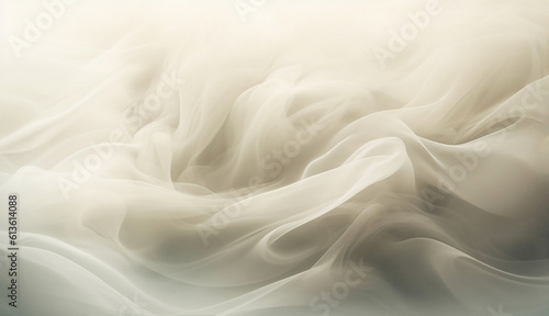 Beautiful horizontal column of smoke in bright light. swirling fog cream color, exhaled out of the vape. Nice pattern for printing and backdrop of colored waves. background magical