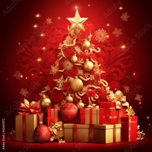 christmas background with balls