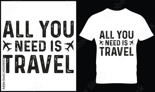 Travel t-shirt design vector.