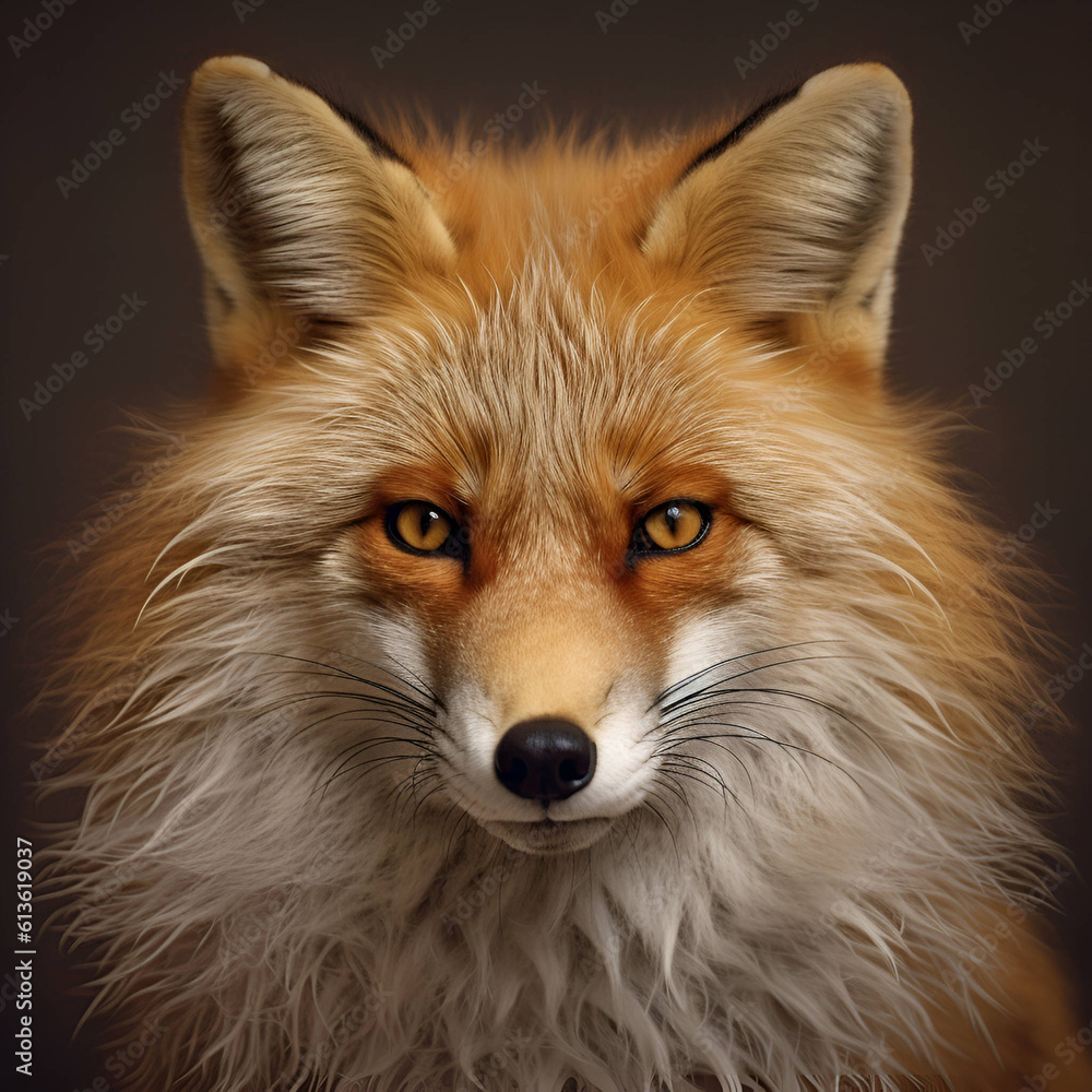 Portrait of fox close up Portrait of fox close up