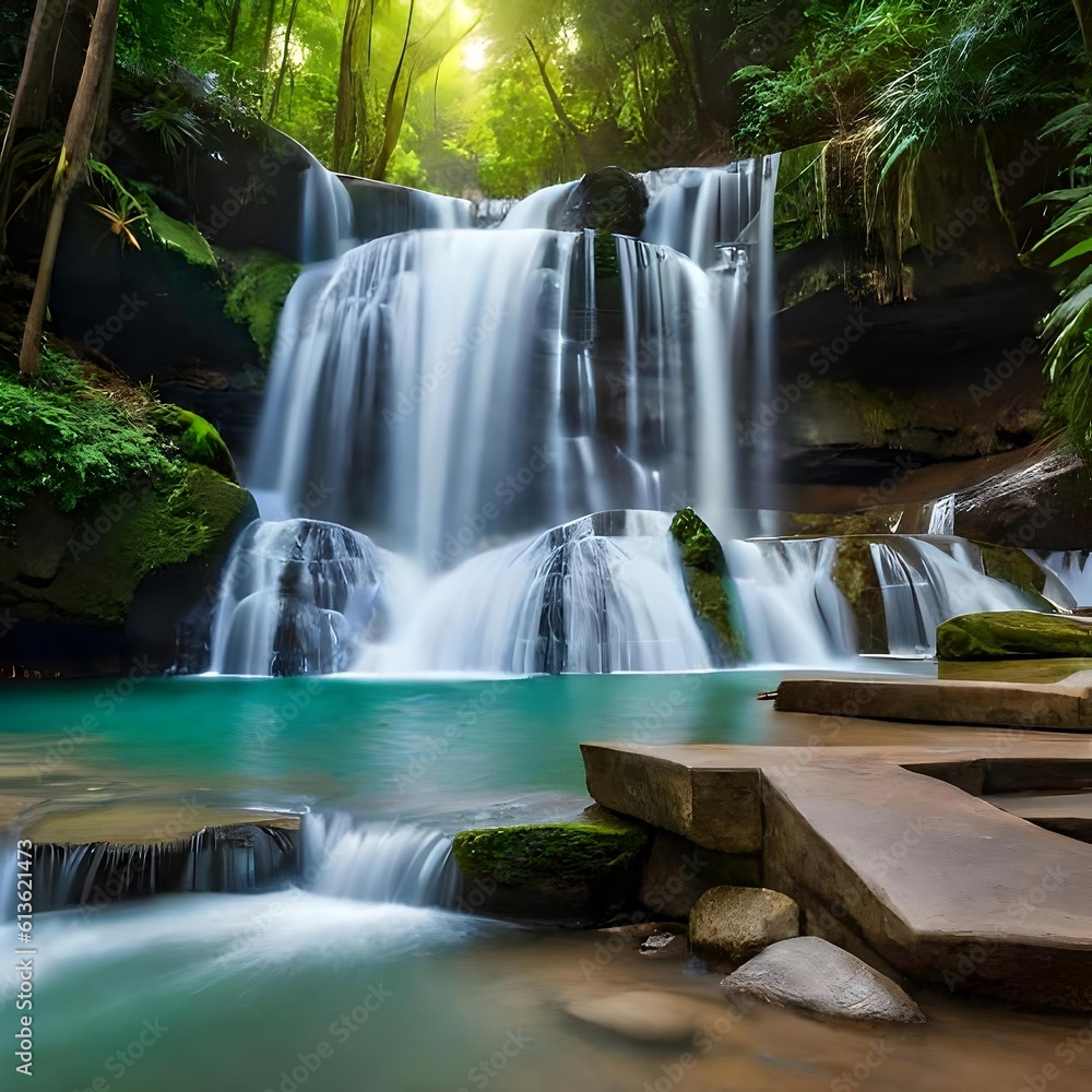Fototapeta premium waterfall in the forest