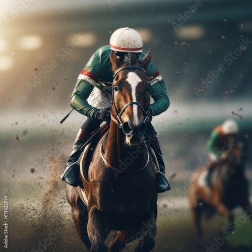 online horse racing betting. Gambling concept