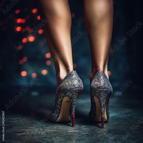 legs in women's high heels at a nightclub
