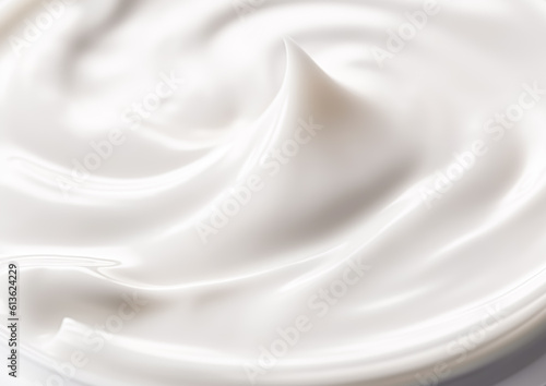 Skincare  cosmetics and beauty product  pure white cream lotion texture as abstract background  generative ai