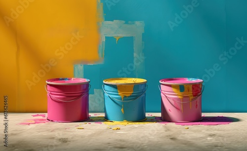 paint cans, paint splashes © Яна Деменишина