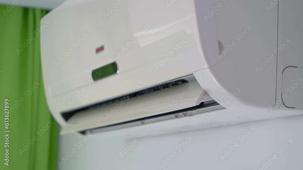 Air conditioner at home in 4K slow motion 60fps Air conditioner at home in 4K slow motion 60fps