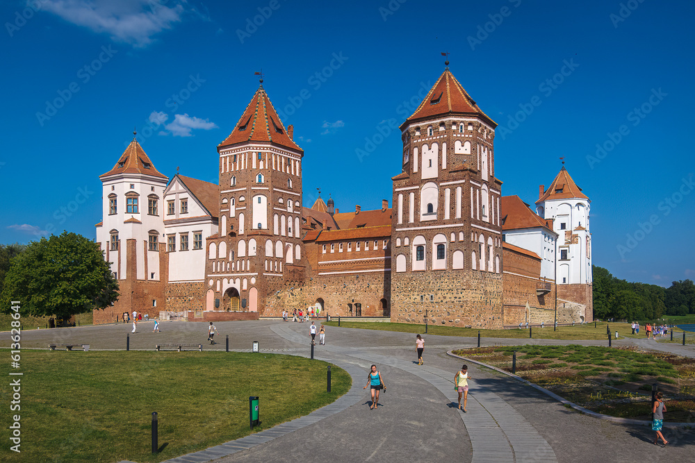 View to the Mir castle in Belarus View to the Mir castle in Belarus