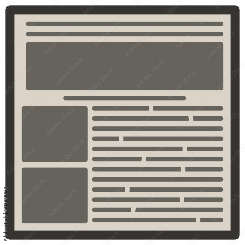Newspaper cartoon icon. Vector illustration. Newspaper cartoon icon. Vector illustration.