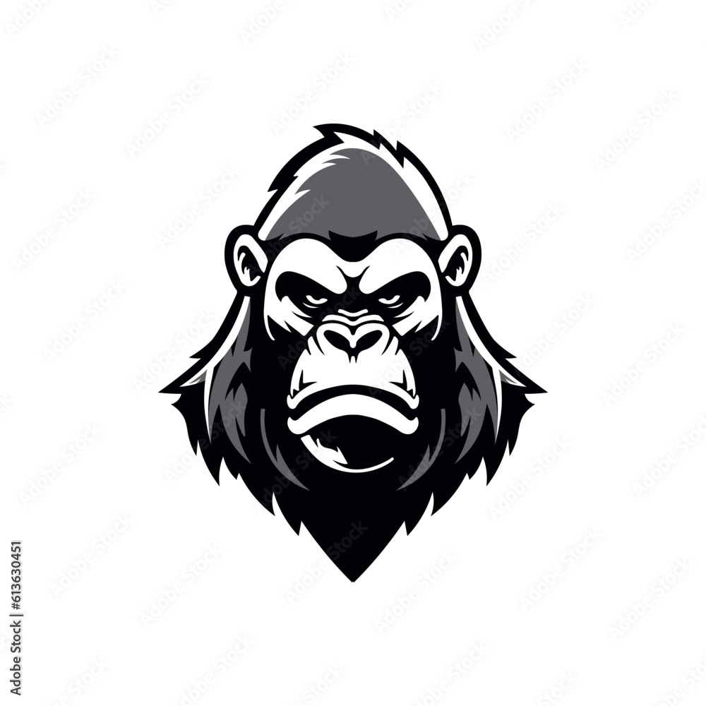 Gorilla logo - Gorilla icon, vector illustration on white background Gorilla logo - Gorilla icon, vector illustration on white background