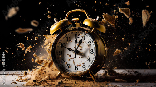 Obraz na płótnie A alarm clock exploding. Concept of time. Time is up. w salonie