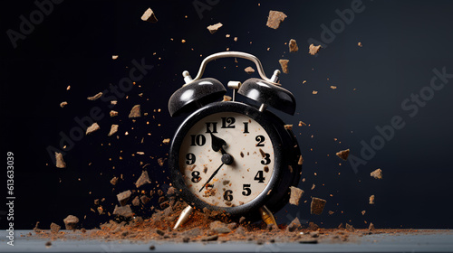 Obraz na płótnie A alarm clock exploding. Concept of time. Time is up. w salonie