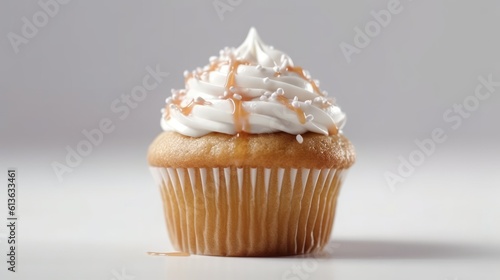 madeleine or cupcake with cream