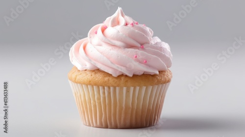madeleine or cupcake with cream