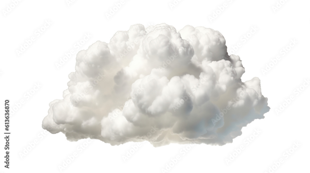 White clouds isolated on transparent background. Generative AI
White clouds isolated on transparent background. Generative AI