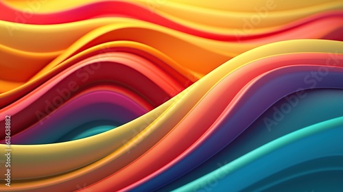 color 3d background with wave Generative AI