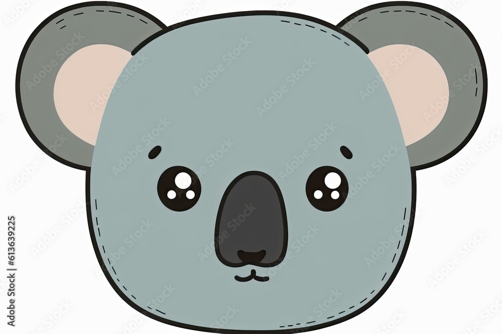 melancholic koala bear with droopy eyes and a frown. Generative AI melancholic koala bear with droopy eyes and a frown. Generative AI