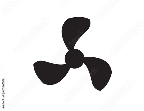 Propeller screw industrial ventilation cooling fan icons