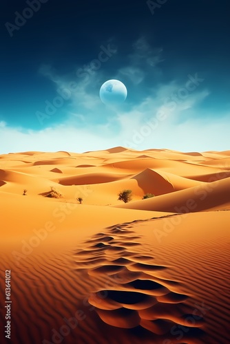sand dunes in the desert, generated Ai