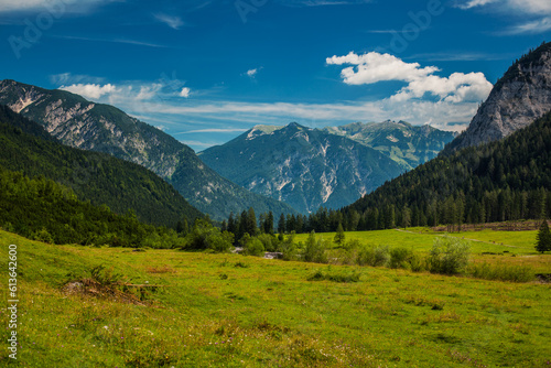 Picturesque Alps mountains landscape in summer, Austrian Alps, Tyrol