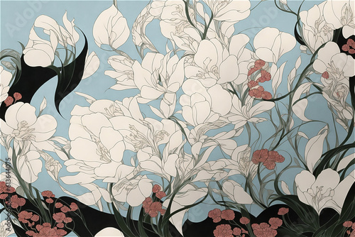 花模様のデザイン　Generative AI