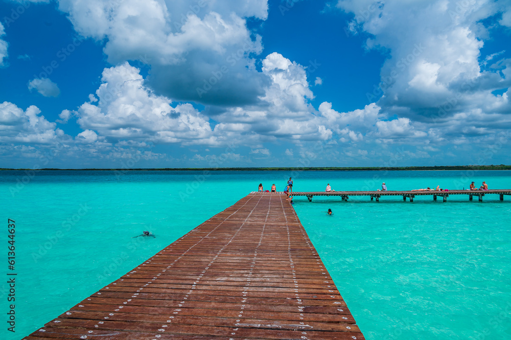 Pier in Bacalar Lagoon