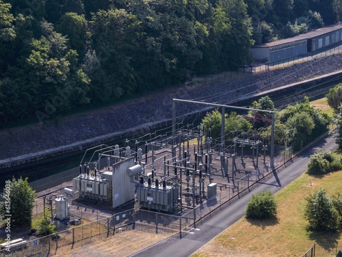 Electrical substation at the Edertalsperre at the Edersee