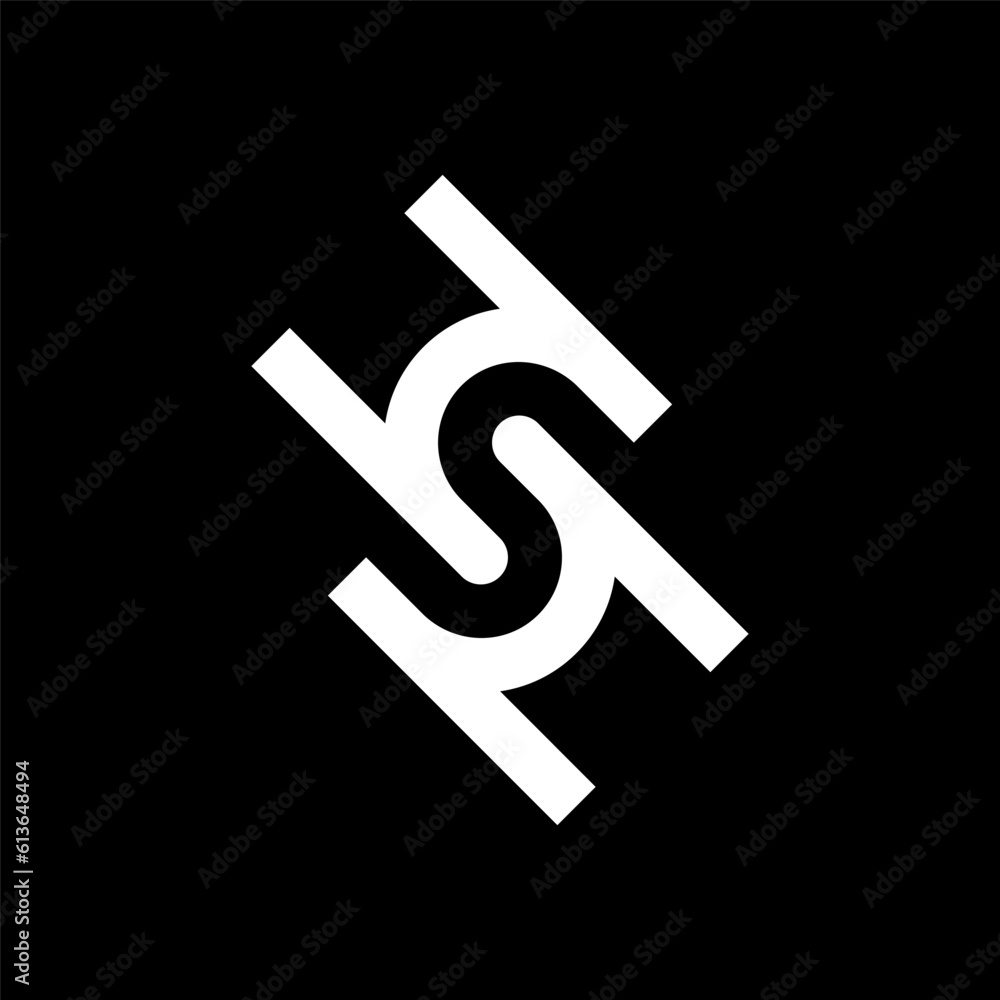 Letter HS or SH creative monogram logo Letter HS or SH creative monogram logo