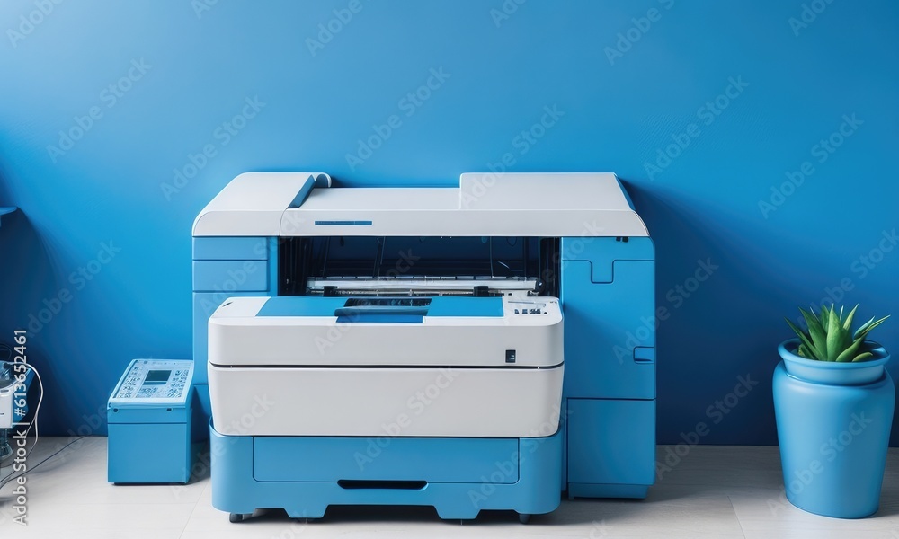 White printer on an office table