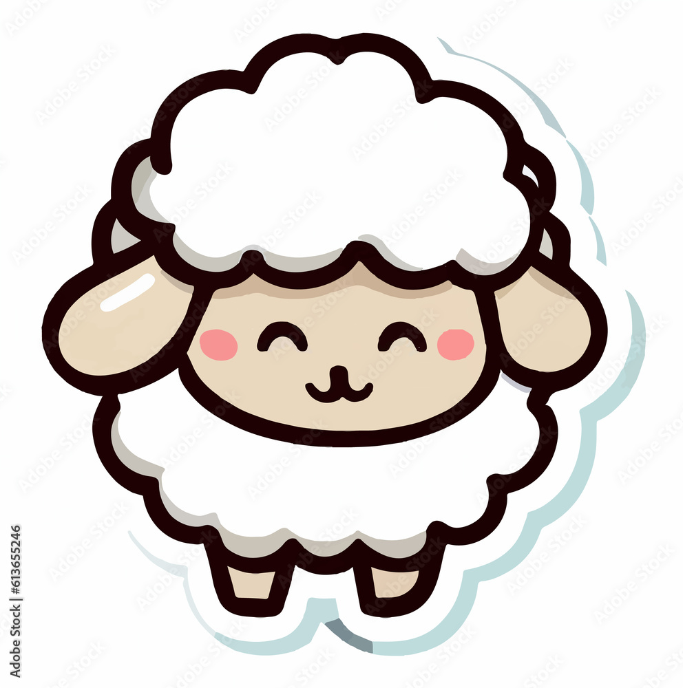 cute cartoon smiling sheep cute cartoon smiling sheep